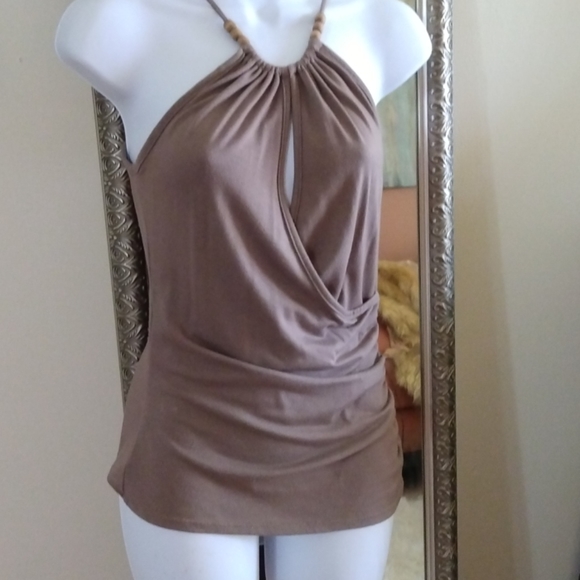 Trixxi Tops - Sexy wood beaded top.